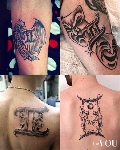 Gemini tattoo ideas for men photos