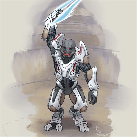 Some art of my Sangheili ultra for a tabletop game, Has 'Monom : r/halo