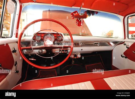 The interior of a 57 Chevrolet Sedan Stock Photo - Alamy