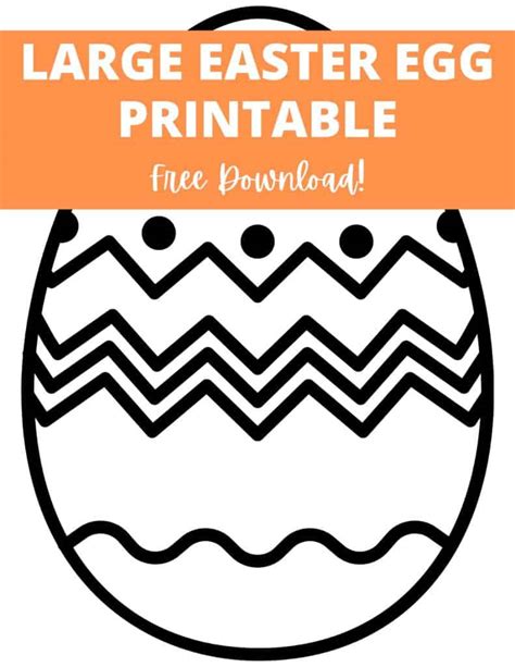 Large Easter Egg Printable Template to Decorate and Color – Habitat for Mom