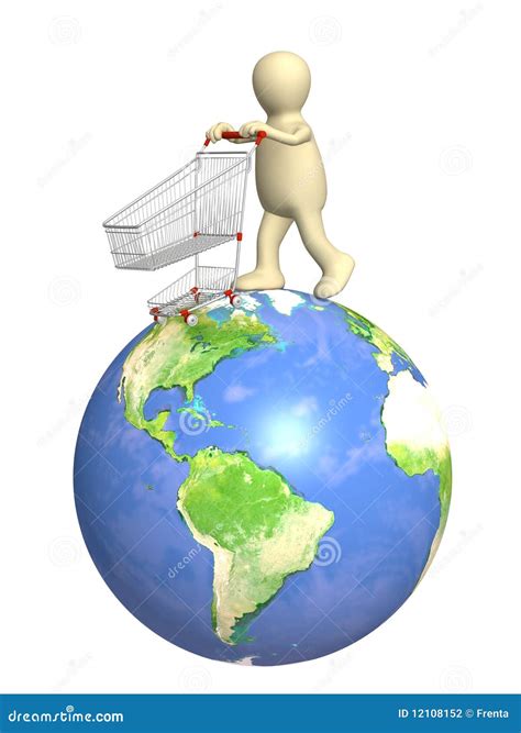 Global shopping stock illustration. Illustration of cart - 12108152