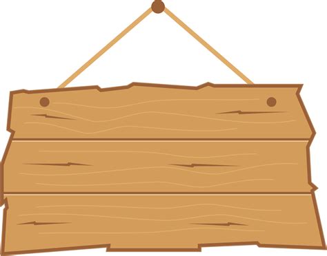 hangende houten bord ontwerp vlak illustratie 20046112 PNG