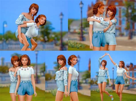 Sims 4 Sisters Pose Pack at Katverse - CC The Sims