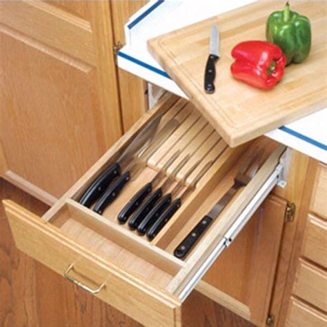 Complete Drawer System for Knives w/Cutting Board, Rev-a-Shelf 4KCB ...