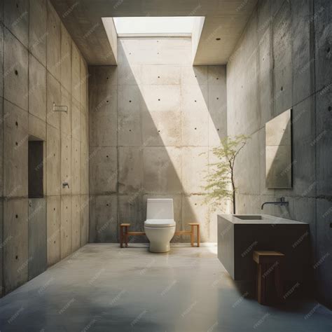Premium Photo | Sublime Symmetry Capturing the Serene Interior Toilet