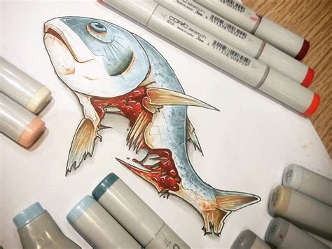 Dead Fish Drawing at PaintingValley.com | Explore collection of Dead Fish Drawing