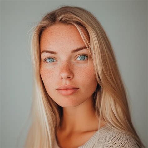 premium photo image   beautiful norwegian woman  long straight
