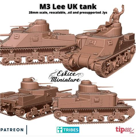 WW2 British M3 Lee Tank - Etsy