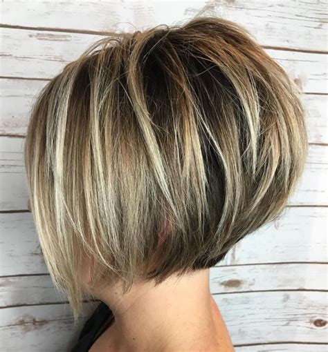 short angled layered bob haircuts maya camden