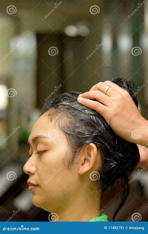 Hair massage at salon stock image. Image of young, girl - 17482751