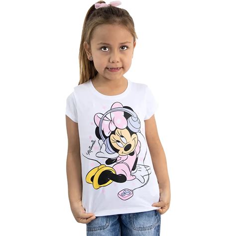 Polo Minnie Manga Corta Niña Minnie Min-249 blanco | Platanitos