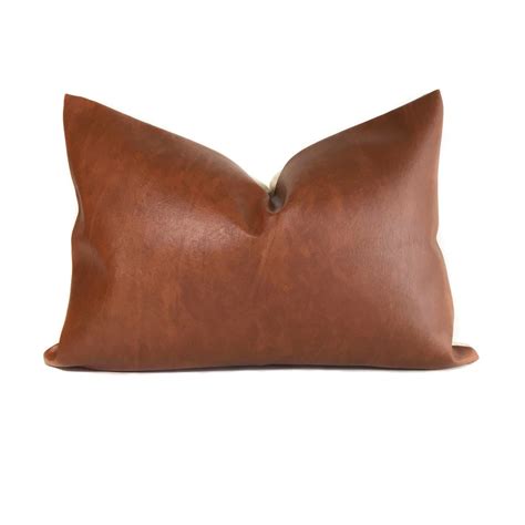 Faux Leather Pillow Cover Throw Pillows Pillow Covers Decorative ...