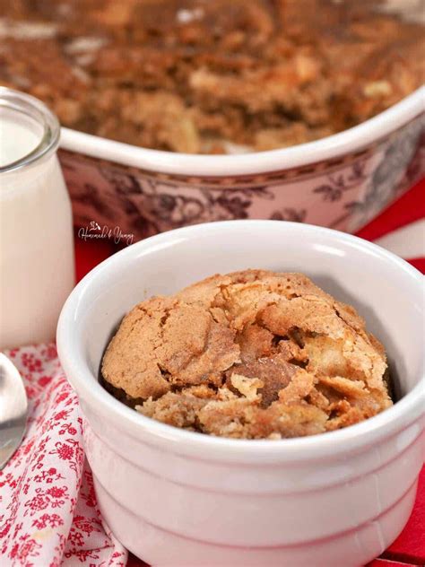 Baked Apple Pudding Recipe | Homemade & Yummy