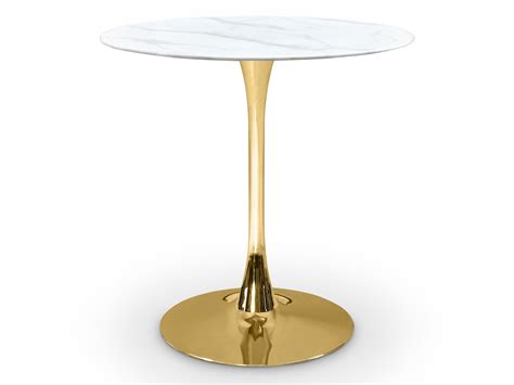 Holly 36" Wide Marble Veneer Counter Height Round Dining Table