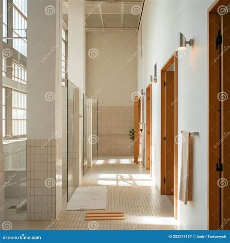 Public Shower On The Beach. Water Jet On The Shower Standing On The