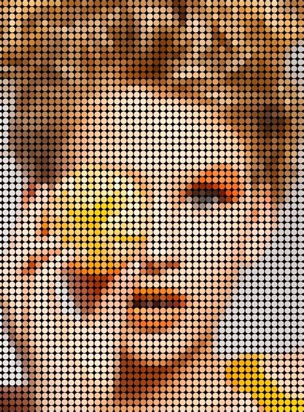 dot pixel portraits  behance