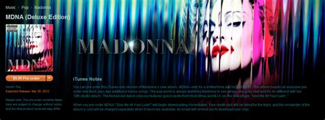 PRE-ORDER MDNA (DELUXE EDITION) ON iTUNES NOW! ~ Feel Madonna: All you are looking for about ...