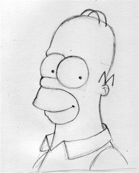 Homer Simpson Sketch at PaintingValley.com | Explore collection of ...