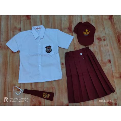 jual satu stel seragam sekolah sd anak perempuan baju  rok sekolah