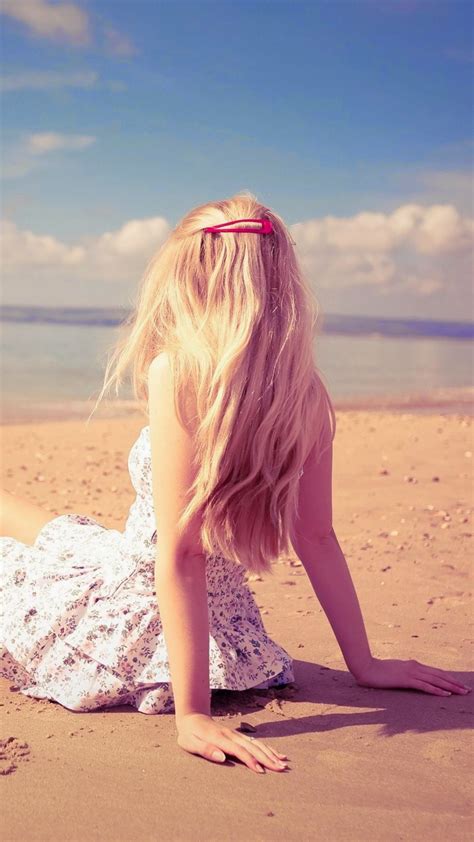 Blonde girls blond girl on beach Wallpaper for iPhone 11, Pro Max, X, 8