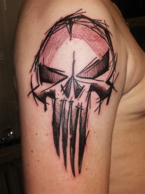 Punisher Skull Tattoo Art