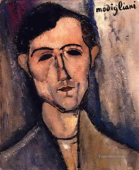 man s head portrait of a poet Amedeo Modigliani Painting in Oil for Sale
