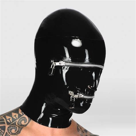 Latex Bondage Hood With Sealed Zipper - Kinky Roleplay / Dom/Sub Gear
