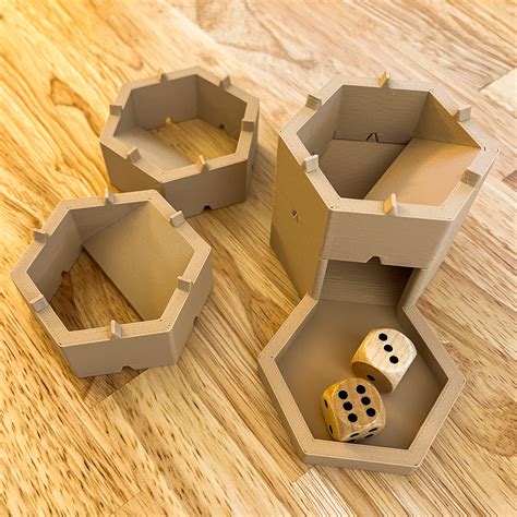 Modular Hex Dice Tower (Parametric) by Parsingphase | Download free STL model | Printables.com