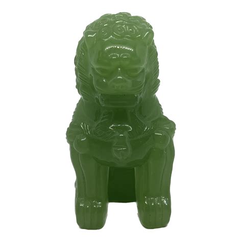 Vintage Jade Feng Shui Foo Dog Statue | Chairish