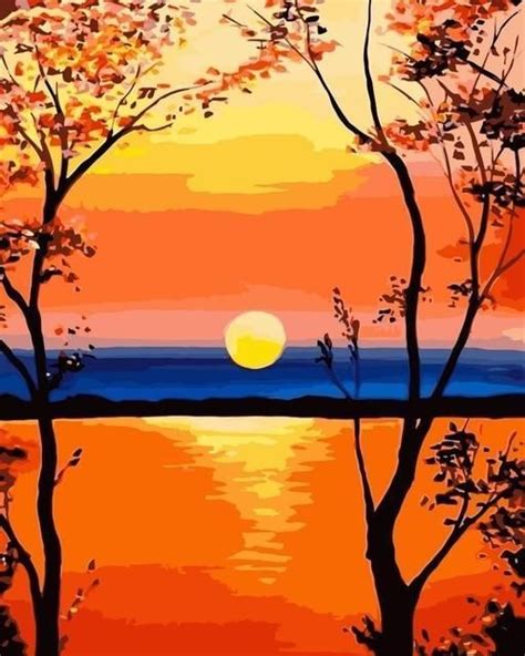 Landscapes Paint By Numbers Kit - Painting 6 / 40x50cm frameless | Diy ...