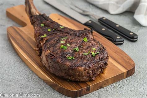 Grilled Tomahawk Steak Recipe - grillonadime.com