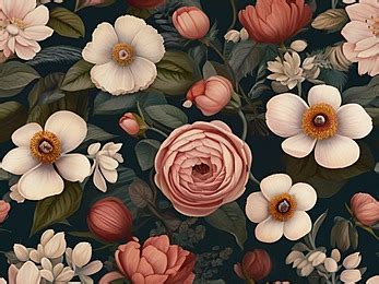 Scattered Flowers Pattern Background, Wallpaper, Decor, Flowers ...