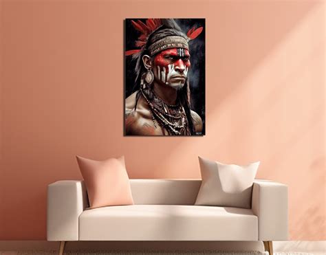 Puerto Rico Wall Art Taino Warrior Painting Latino Art Large Painting ...