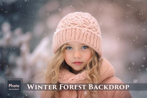 Winter Forest Backdrops, 20 Soft Tone Backgrounds, Bokeh, Snow Backdrop ...