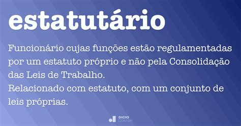 Estatutário O Que Significa