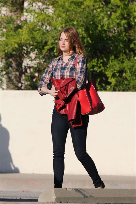 Emma Stone on the set of La La Land -28 | GotCeleb