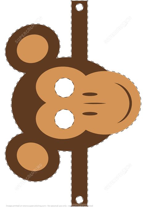 Monkey Mask Template | Free Printable Papercraft Templates