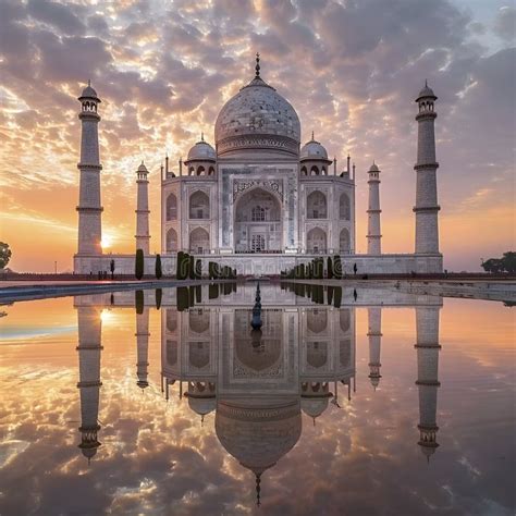 majestic taj mahal  sunrise stock image image  india indian