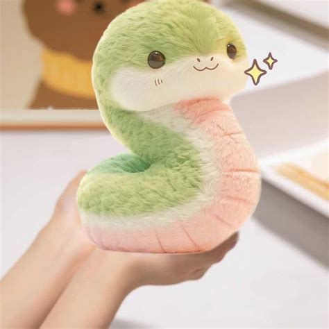 Ikohbadg Cute Fuzzy Small Snake Doll, Adorable Year of the Snake Plush