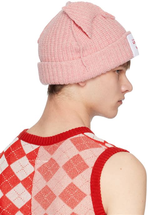 Charles Jeffrey Loverboy Pink Chunky Ears Beanie Charles Jeffrey Loverboy