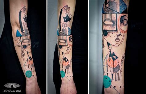 UK Artist Duo Create Cubist Tattoos Inspired By Clients’ Stories