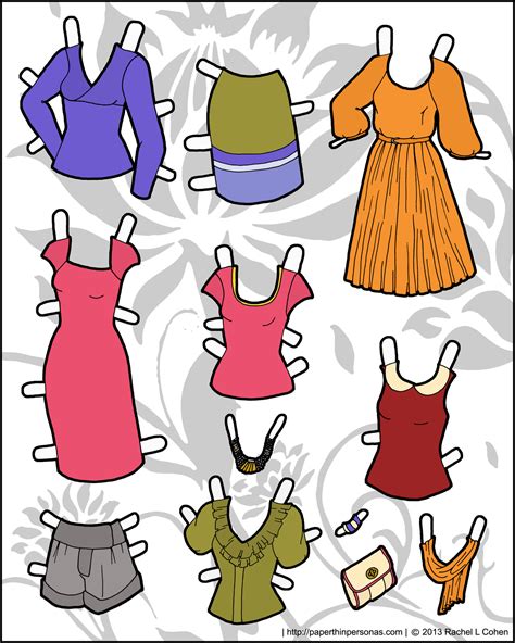 Some more paper doll clothes for the Mannequins... • Paper Thin Personas