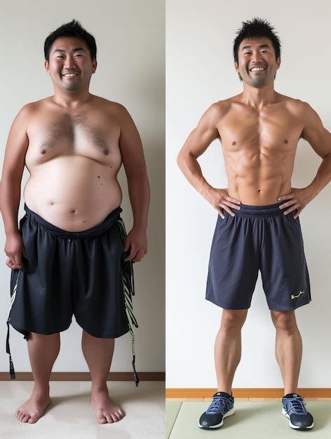fat fit transformation images    freepik