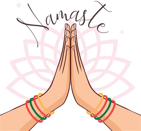 ilustración de karma representado con namaste, postura de saludo de ...