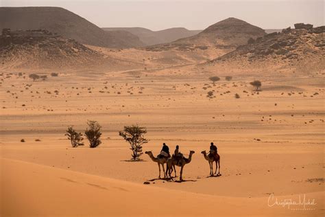 The endless Sudanese desert near the pyramid field of Meroë. Nambia ...