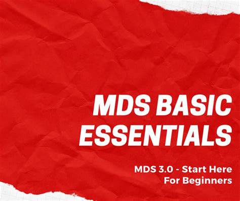 MDS 3.0 Certfication – MDS Training Institute