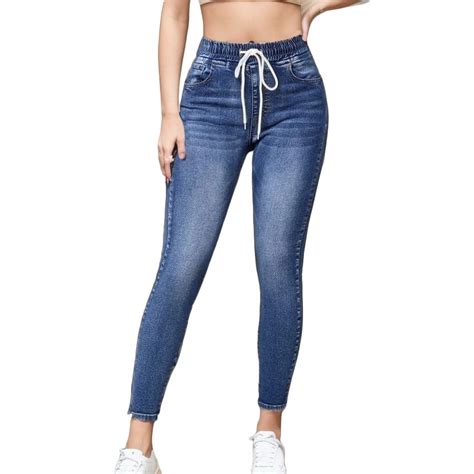 Jamicy Women's Skinny Jeans Gift for Wives High Waisted Elastic Waist