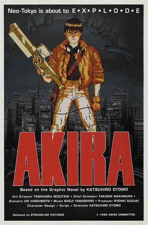 Akira 1988 Katsuhiro Otomo Anime Movie Poster Reprint 24x36 Inches - Etsy