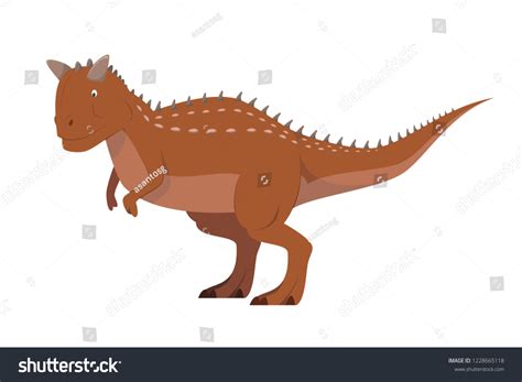 Carnotaurus Vector Illustration Isolated White Background Stock Vector ...