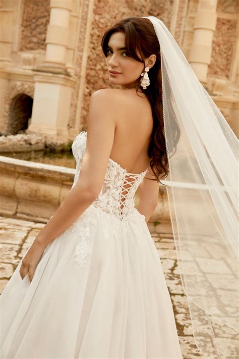44490: Sparkling Lace Ball Gown with Sweetheart Neck and 3D Appliqués